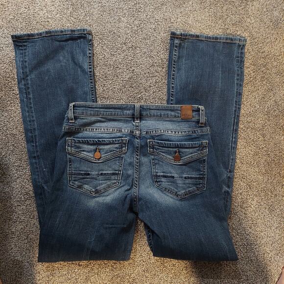 BKE Women's Flare Jeans - Dark Blue - Picture 1 of 8